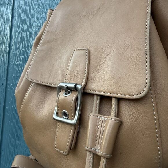 Coach Legacy Tan Leather Backpack - Picture 2 of 6